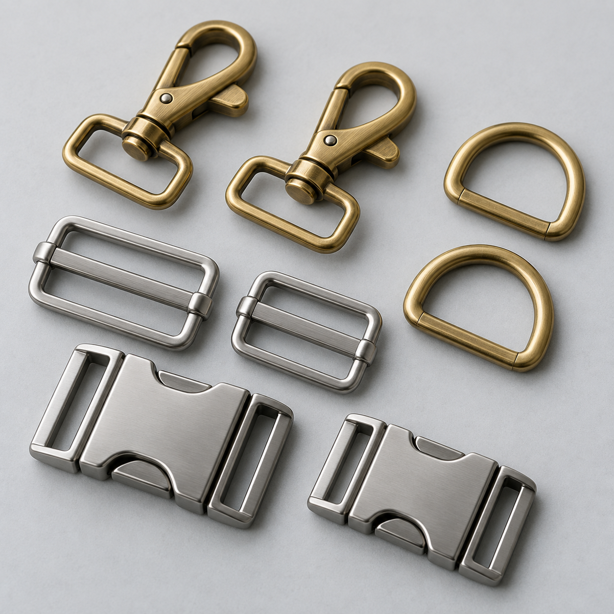 Bag Buckles — AI-generated illustrative product arrangement